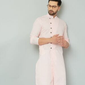 Traditional Indian kurta with intricate embroidery and vibrant colors.