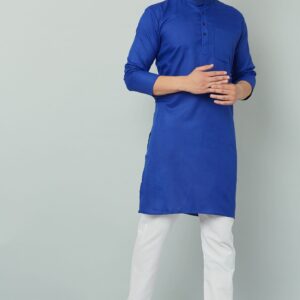 Stylish blue kurta set for men, perfect for a classy look.